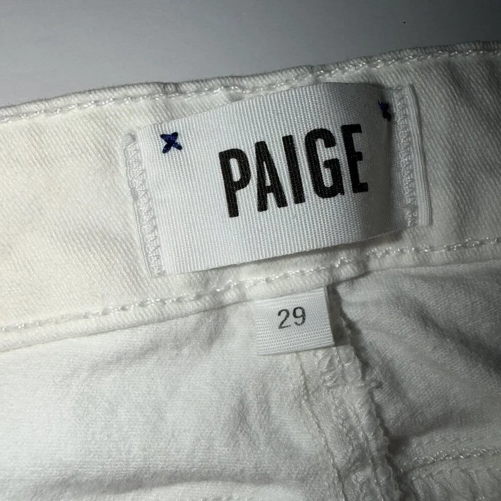 Paige Jeans Women 29‎ White Kylie Crop Minimalist Summer Spring Classic Vacation